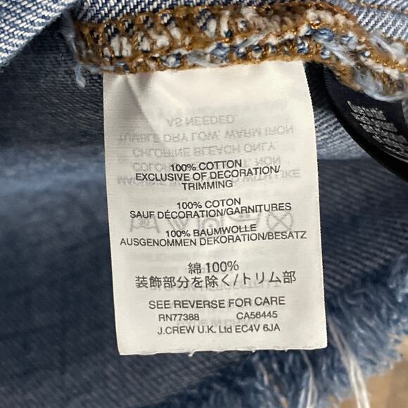 Madewell Rigid Denim A-Line Raw Hem Mini Skirt Leandra Wash Blue Jean Size 26 - Picture 5 of 9